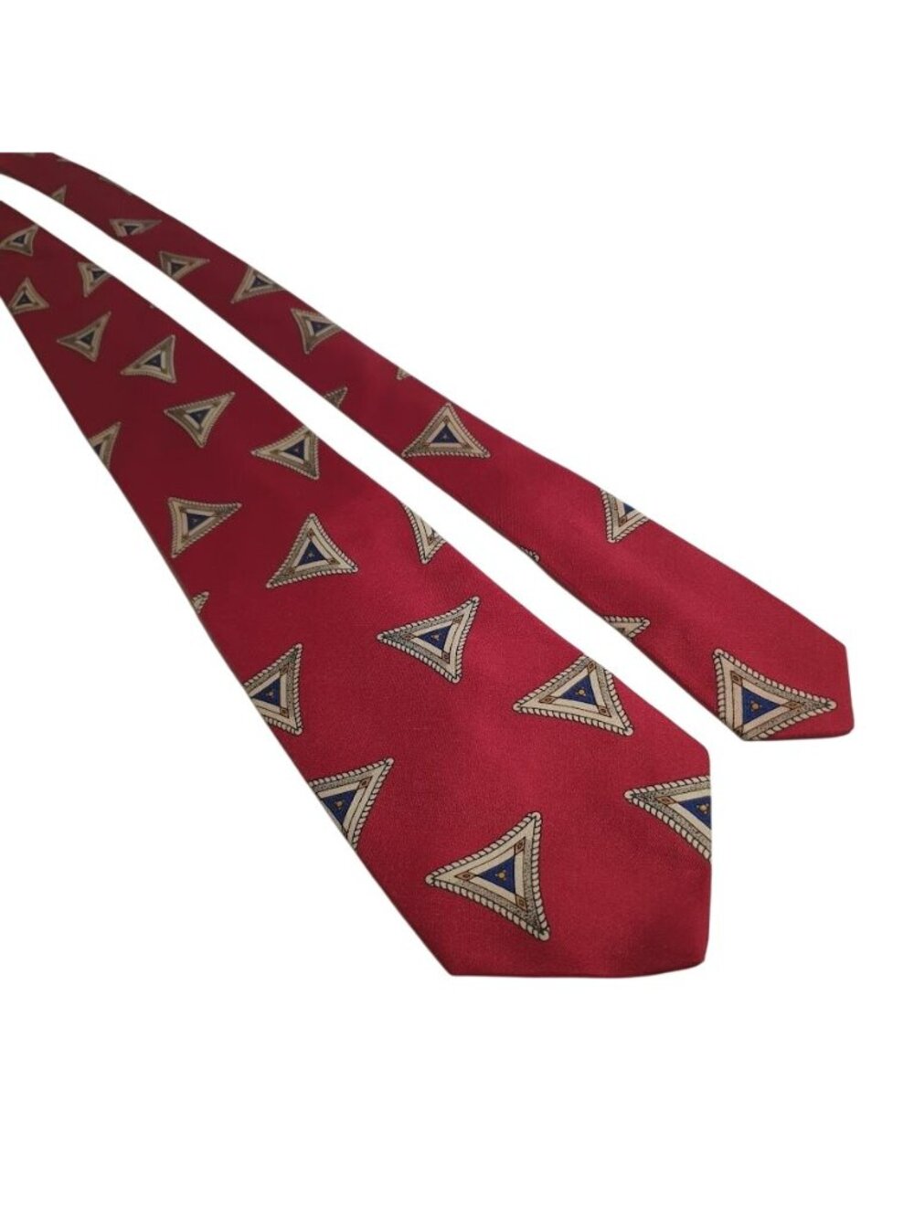 Ferrell Reed Silk Necktie Red Triangle Classic Business Formal All Silk Made USA